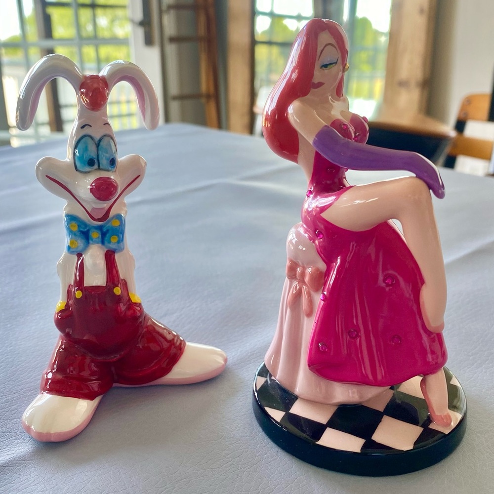 Jessica Rabbit & Roger Rabbit figurines cake topper keepsake knickknacks